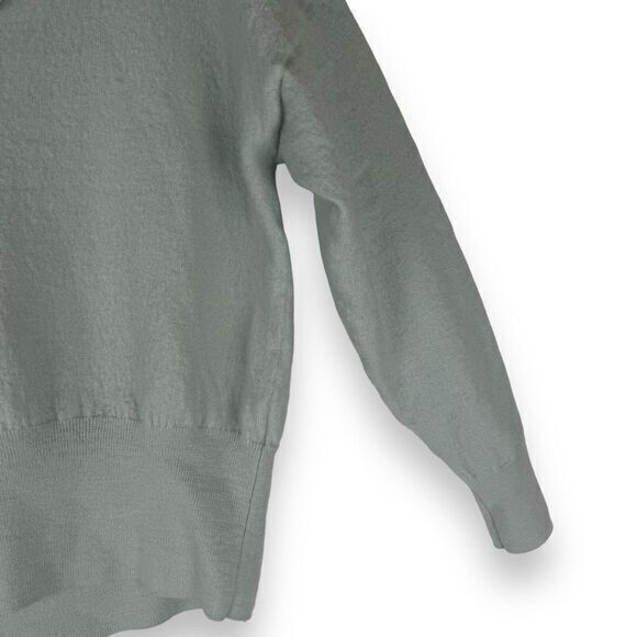 Madewell Polo Sweater Womens Size XL Mint Green 100% Merino Wool Academia Preppy - Picture 6 of 13